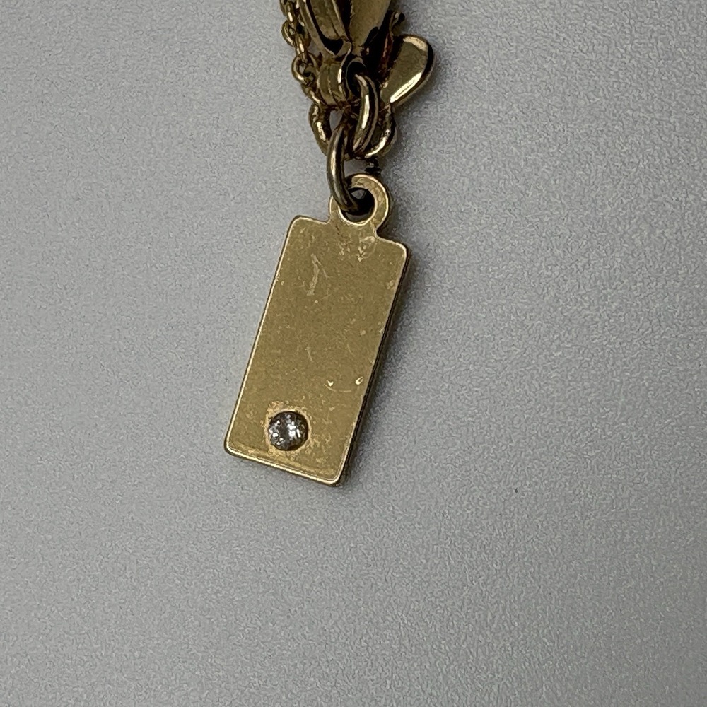 Kate Spade Gold Tone Crystal Pendant Necklace All That Glitters 18" - Picture 5 of 8